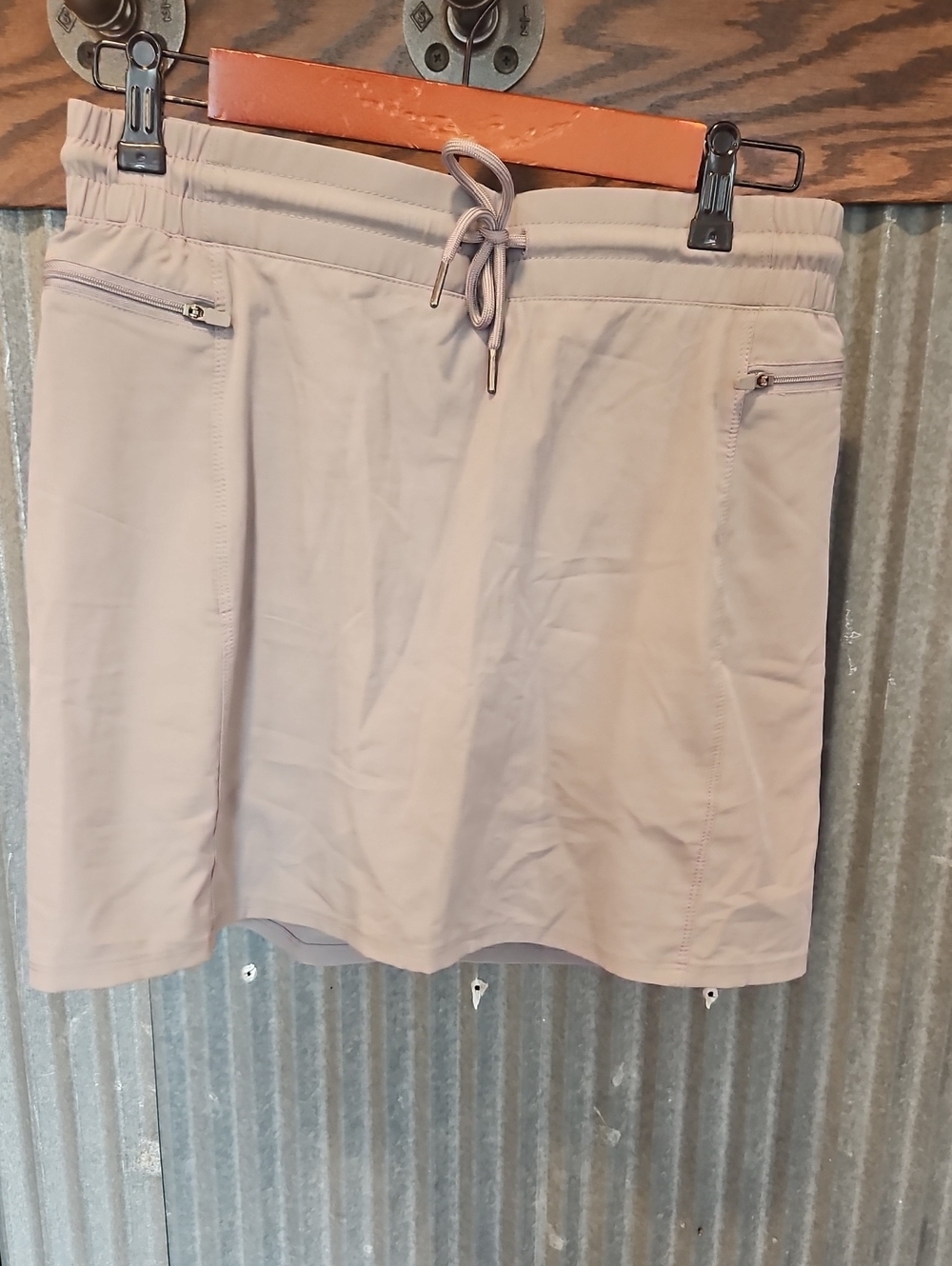 Kyodan Light Gray Drawstring/Elastic Active Skort